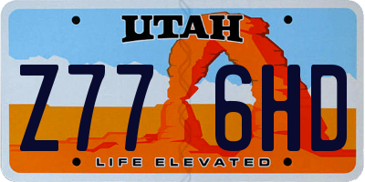 UT license plate Z776HD