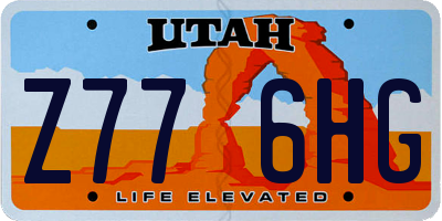 UT license plate Z776HG