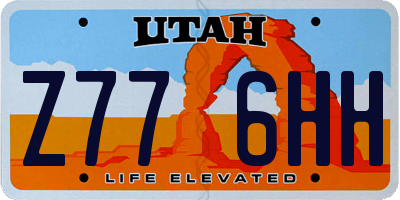 UT license plate Z776HH