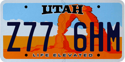 UT license plate Z776HM