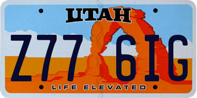UT license plate Z776IG