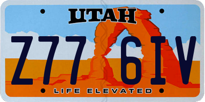 UT license plate Z776IV