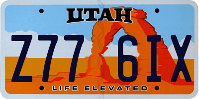 UT license plate Z776IX