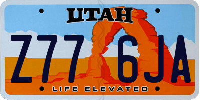 UT license plate Z776JA