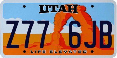 UT license plate Z776JB