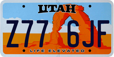 UT license plate Z776JF