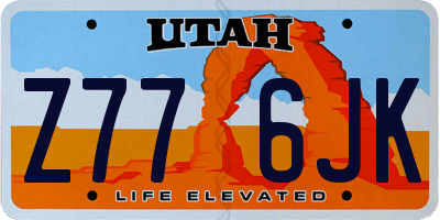 UT license plate Z776JK