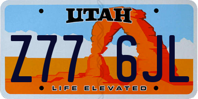 UT license plate Z776JL