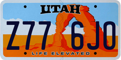 UT license plate Z776JO