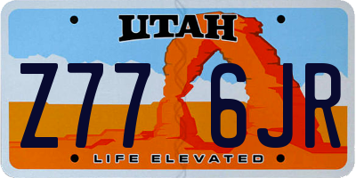 UT license plate Z776JR