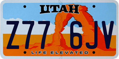 UT license plate Z776JV