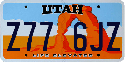 UT license plate Z776JZ