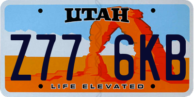 UT license plate Z776KB