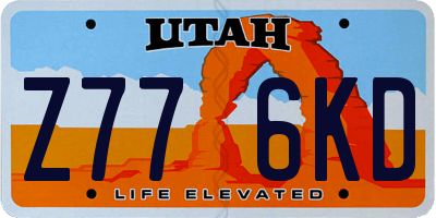 UT license plate Z776KD