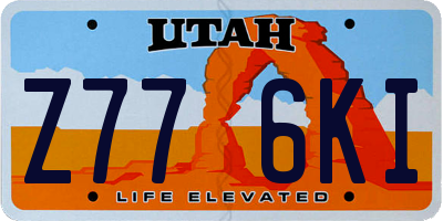 UT license plate Z776KI