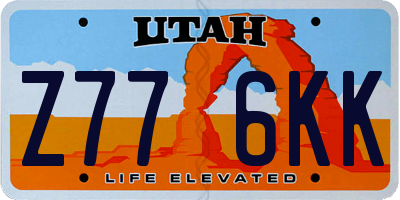 UT license plate Z776KK