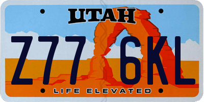 UT license plate Z776KL