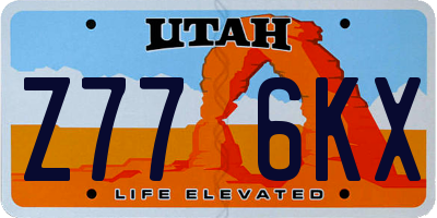 UT license plate Z776KX