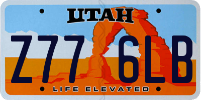 UT license plate Z776LB
