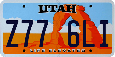 UT license plate Z776LI