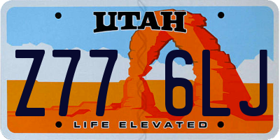 UT license plate Z776LJ