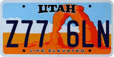 UT license plate Z776LN