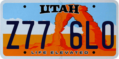 UT license plate Z776LO