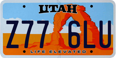 UT license plate Z776LU