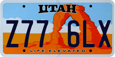UT license plate Z776LX