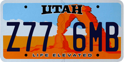 UT license plate Z776MB