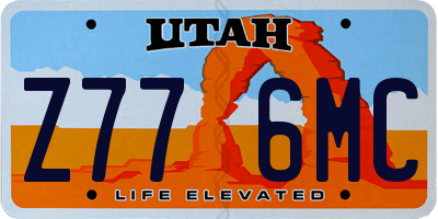 UT license plate Z776MC