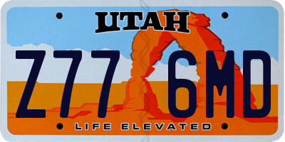 UT license plate Z776MD