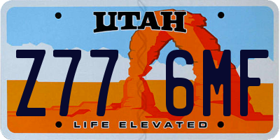 UT license plate Z776MF