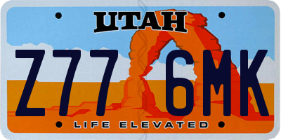 UT license plate Z776MK