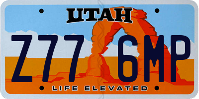 UT license plate Z776MP