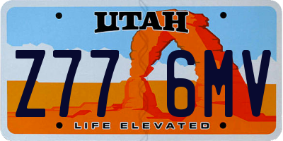 UT license plate Z776MV