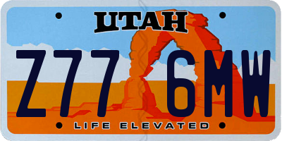 UT license plate Z776MW
