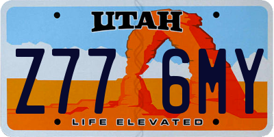 UT license plate Z776MY