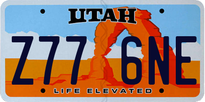 UT license plate Z776NE