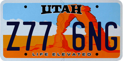 UT license plate Z776NG