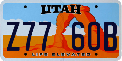 UT license plate Z776OB
