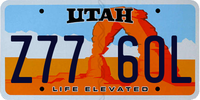 UT license plate Z776OL