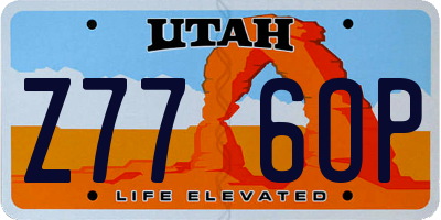 UT license plate Z776OP