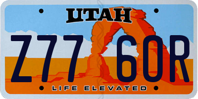 UT license plate Z776OR