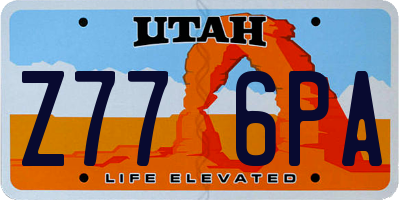 UT license plate Z776PA