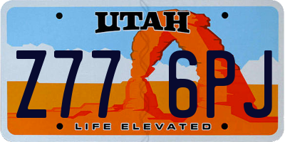 UT license plate Z776PJ
