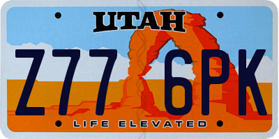 UT license plate Z776PK