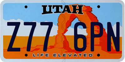 UT license plate Z776PN