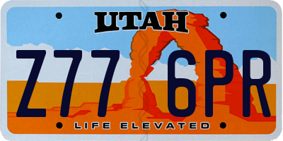UT license plate Z776PR