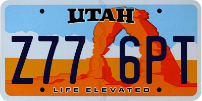 UT license plate Z776PT